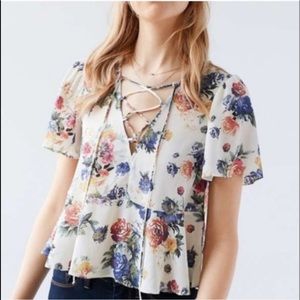 Kimchi Blue Floral Crop Top
